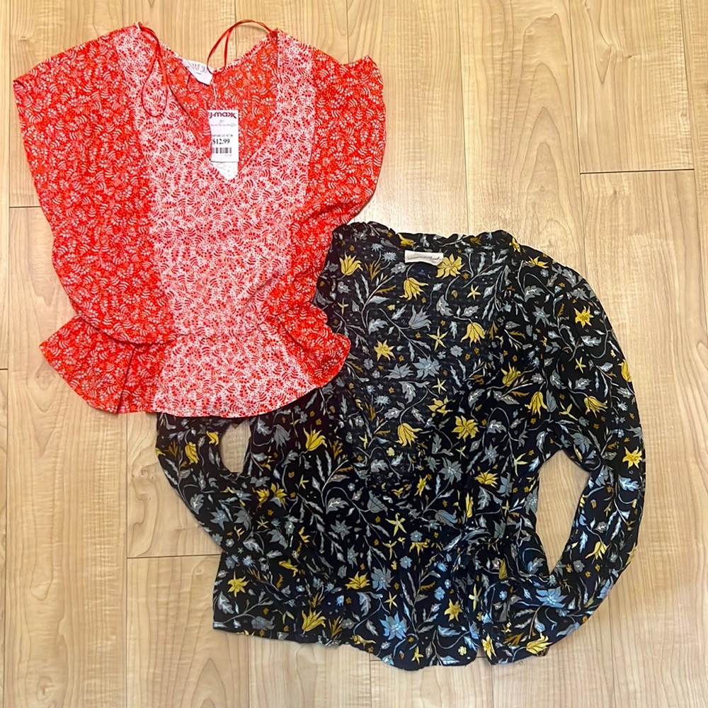 (2) Blouses Cute Prints